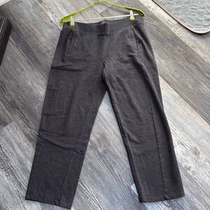 T by Talbots Relaxed Gray Knit Pant Petite Large